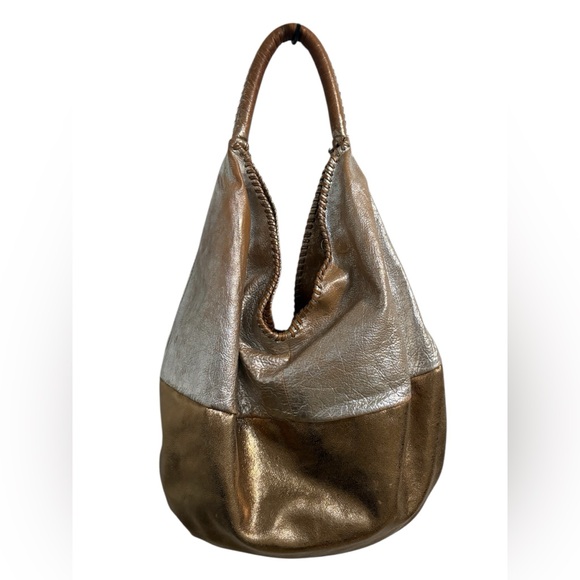 Sharif Metallic Silver and Bronze Hobo Bag - Picture 4 of 16